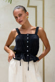 Arina Black Lace Cami Top