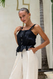 Arina Black Lace Cami Top
