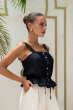 Arina Black Lace Cami Top