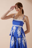 Lune Blue Abstract Cami Top
