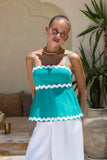 Elara Green Ric Rac Cami Top
