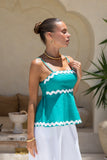 Elara Green Ric Rac Cami Top