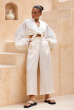 Lou Beige Wide Leg Pants