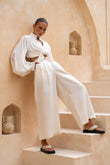 Lou Beige Wide Leg Pants