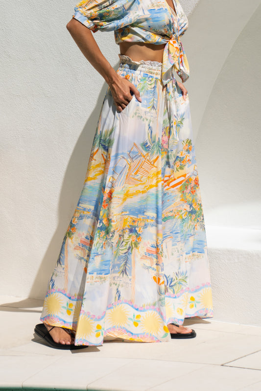 Solmar Multicolour Abstract Wide Leg Pants