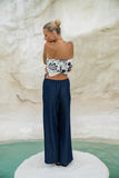 Josefin Navy Blue Drawstring Pants