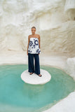 Josefin Navy Blue Drawstring Pants
