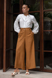 Keira Tan Brown Wide Leg Pants