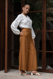 Keira Tan Brown Wide Leg Pants