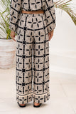 Soraya Black Beige Abstract Pants