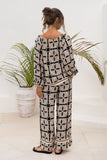 Soraya Black Beige Abstract Pants