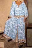 Zephir Blue Boho Blouse