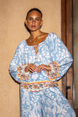 Zephir Blue Boho Blouse