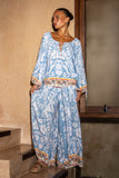 Zephir Blue Boho Blouse