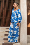 Lysandra Blue Floral Pants