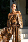 Malika Brown Leopard Blouse