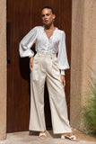 Freya White Balloon Sleeve Blouse