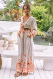Amelisse Pink Floral Wide Leg Pants