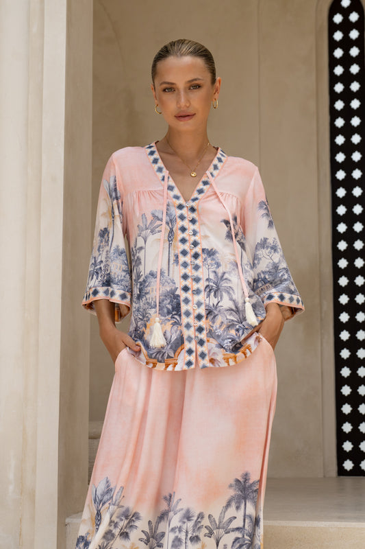 Marzella Pink Tropical Shirt