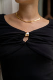 Vivi Black Ruched Detail Long Sleeve Top