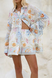 Neri Shells Multicolour Abstract Ramie Shirt