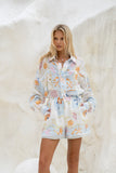 Neri Shells Multicolour Abstract Ramie Shirt