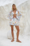 Neri Shells Multicolour Abstract Ramie Shirt
