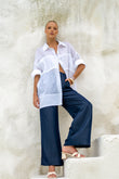 Nellie White Ramie Shirt