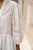 Birdie White Eyelet Lace Detail Blouse