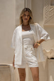 Sora White Tailored Shorts
