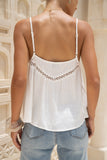 Reni White Lace Trim Cami Top