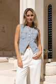 Ezra Blue Denim Vest