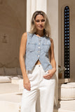 Ezra Blue Denim Vest
