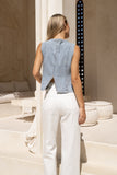 Ezra Blue Denim Vest