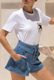 Xio X Knit Patch White T-Shirt