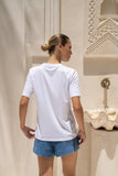 Xio X Knit Patch White T-Shirt