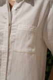 Sera White Contrast Stitch Shirt