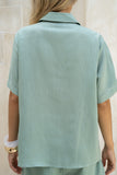 Sera Green Contrast Stitch Shirt