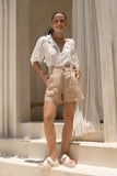 Bloom White Floral Appliqué Blouse