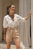 Bloom White Floral Appliqué Blouse