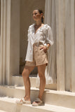 Bloom White Floral Appliqué Blouse