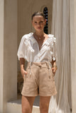 Bloom White Floral Appliqué Blouse
