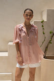 Bloom Pink Floral Appliqué Blouse