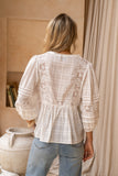 Cecilia Off-White Lace Detail Blouse