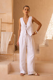 Reva White Pants