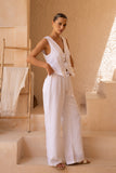 Reva White Tie Up Vest