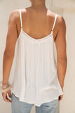 Anwen White Lace Trim Cami Top