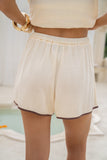 Allie Beige Contrast Shorts