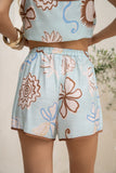 Lari Blue Abstract Shorts