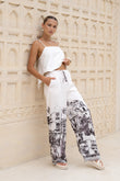 Cira Black Abstract Pants